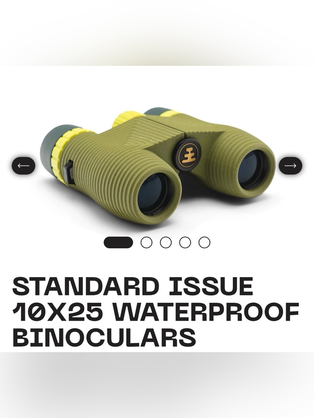 NEW NOCS Provisions Binoculars STANDARD ISSUE 10X25 WATERPROOF (olive green)